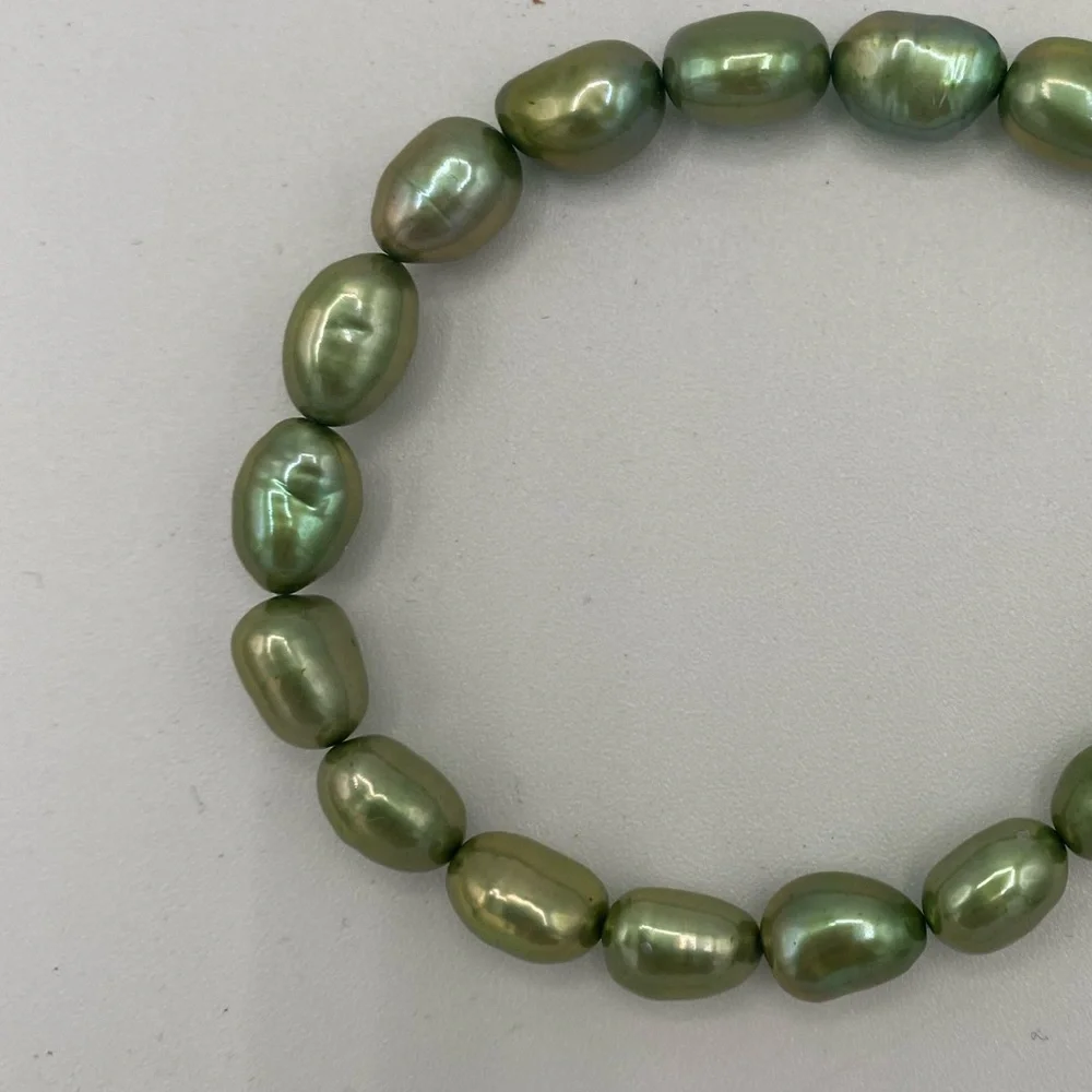 Green HONORA Pearl Stretch Bracelet